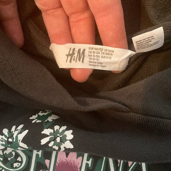 Selena Gomez Gray Floral Hoodie Sweatshirt - Picture 3 of 5